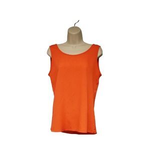 Pixi & Ivy Small Tank Top Orange Cream 100% Poly Scoop Neck Sleeveless Large Bow